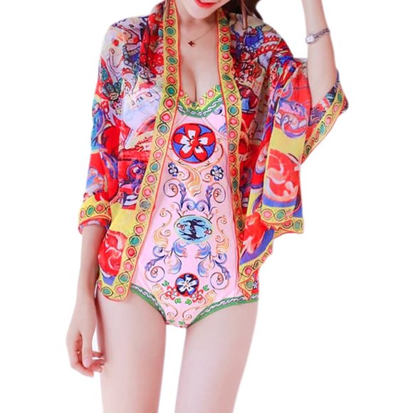 Loremar One Piece Swimsuit Push Up Padded  Bra - Picture 3 of 8